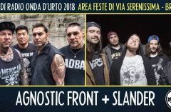 Mercoledì 15 agosto: Agnostic Front + Slander + Gospel of Wolves.